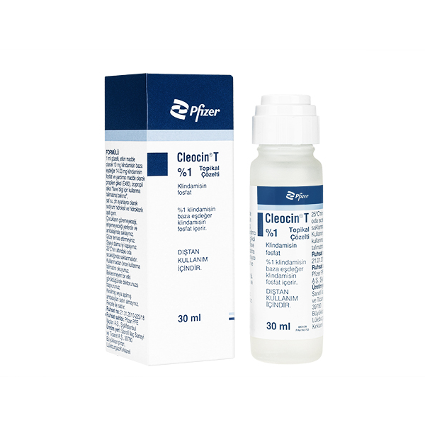 pfizer-cleocin-t-1pct-2 クレオシンT 1% 1本/30ml クリンダマイシン CleocinT - 画像 (1)
