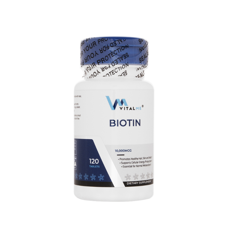 vitalme-Biotin-10000mcg バイタルミー ビオチン 10,000mcg 1本/120錠 ビタミンB酵素サポート VitalMe - 画像 (1)